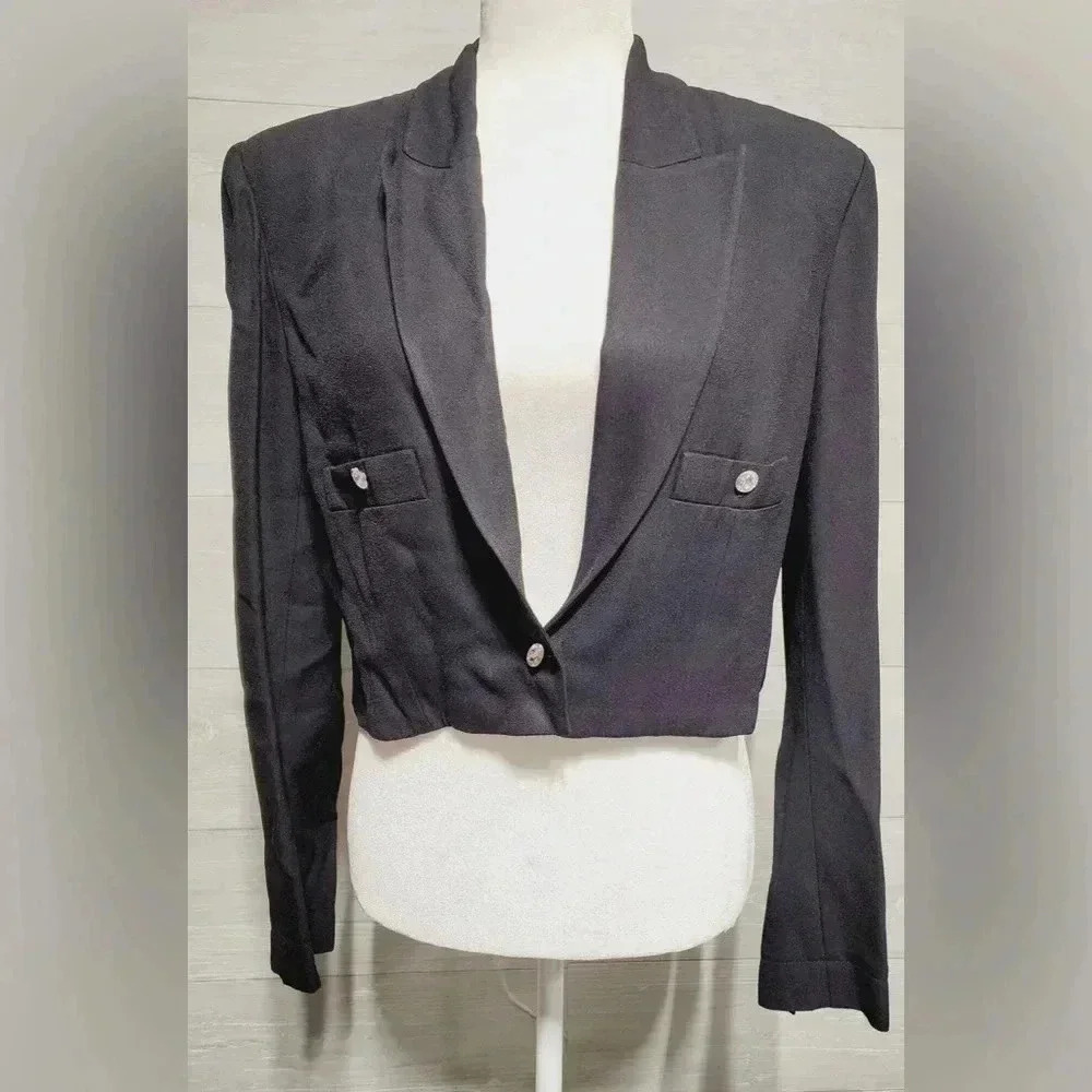 Sonia Rykiel Black Cropped Blazer size 42 Euro